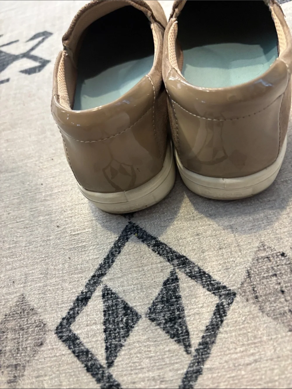 Dr. Scholl's Slip-On Perforated Sneaker - Taupe and White 8M
